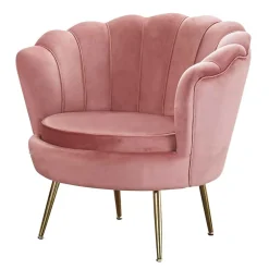 Wohnen Muschel Loungesessel in Rosa & Gold - Intiatos