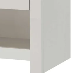 Wohnen Nachtkommode in Cremeweiß mit Eiche - Langoona