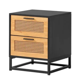 Wohnen Nachtkommode in Natur und Schwarz - Around