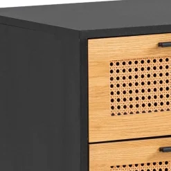 Wohnen Nachtkommode in Natur und Schwarz - Around