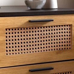 Wohnen Nachtkommode in Natur und Schwarz - Around