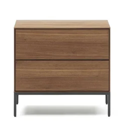 Nachtkommode in Nussbaumfarben und Anthrazit - Milena^Wohnen Clearance