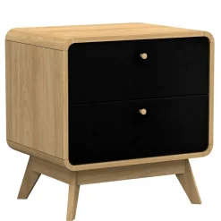Nachtkommode in Schwarz & Eiche - Sondros^Wohnen Sale