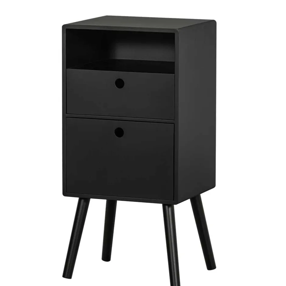 Wohnen Nachtkommode in Schwarz - Borkata