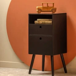 Wohnen Nachtkommode in Schwarz - Borkata