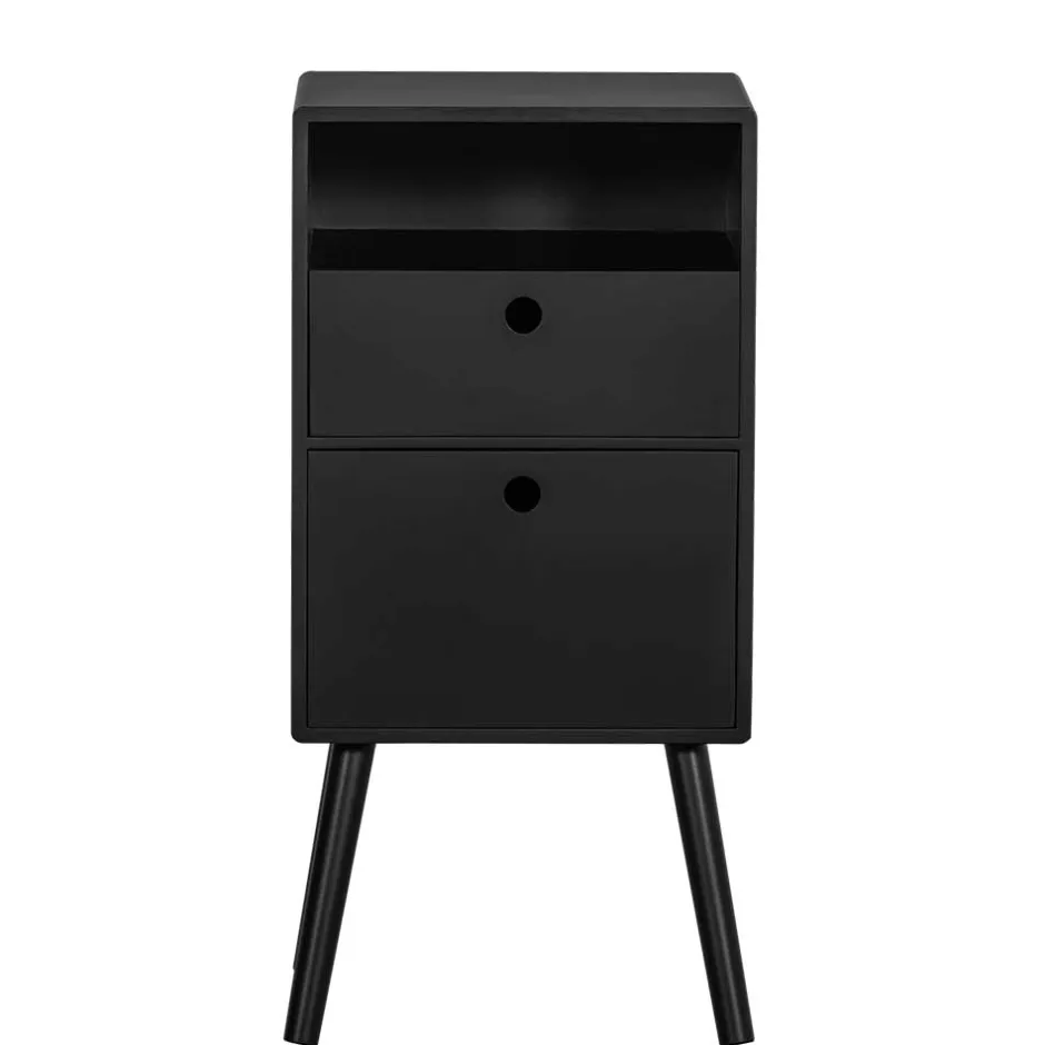 Wohnen Nachtkommode in Schwarz - Borkata