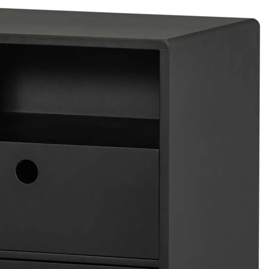 Wohnen Nachtkommode in Schwarz - Borkata