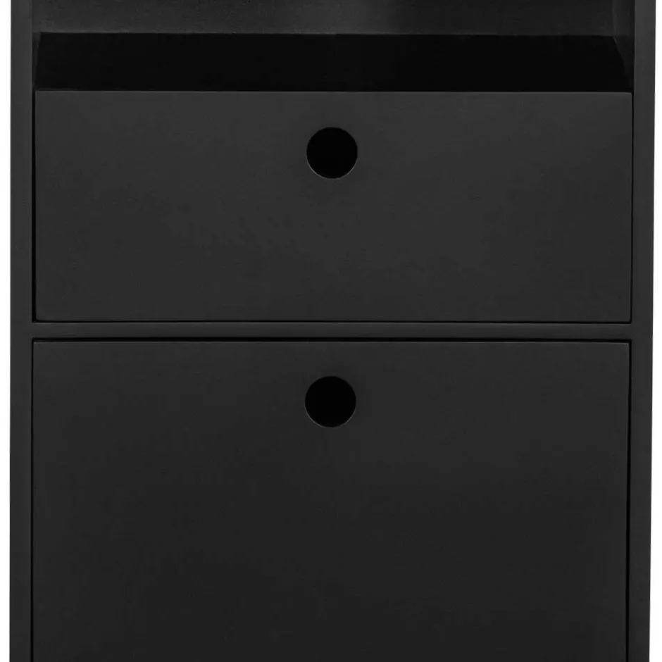 Wohnen Nachtkommode in Schwarz - Borkata