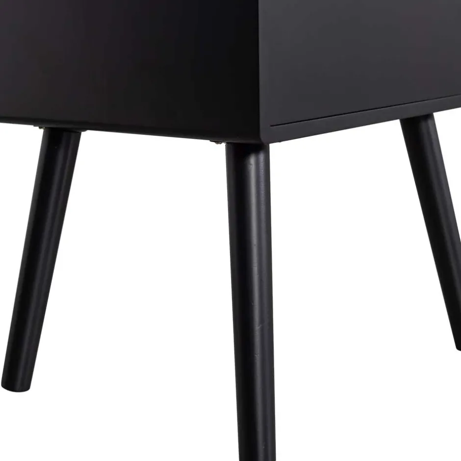 Wohnen Nachtkommode in Schwarz - Borkata