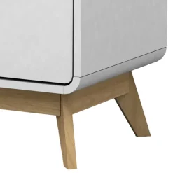 Wohnen Nachtkommode in Weiß mit Eiche - Kolreva