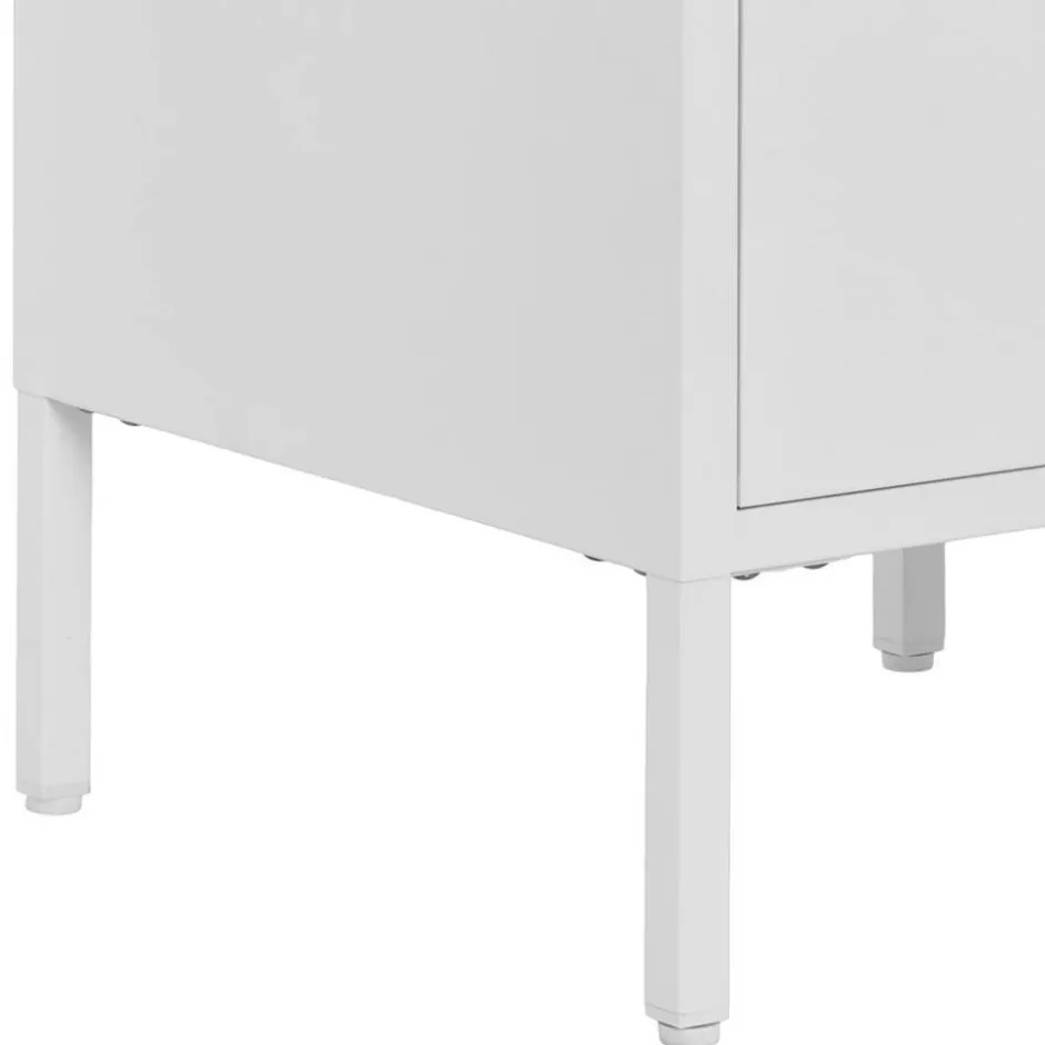 Wohnen Nachtkommode in Weiß mit Gold - Lititia