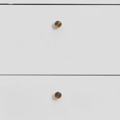 Wohnen Nachtkommode in Weiß mit Gold - Lititia