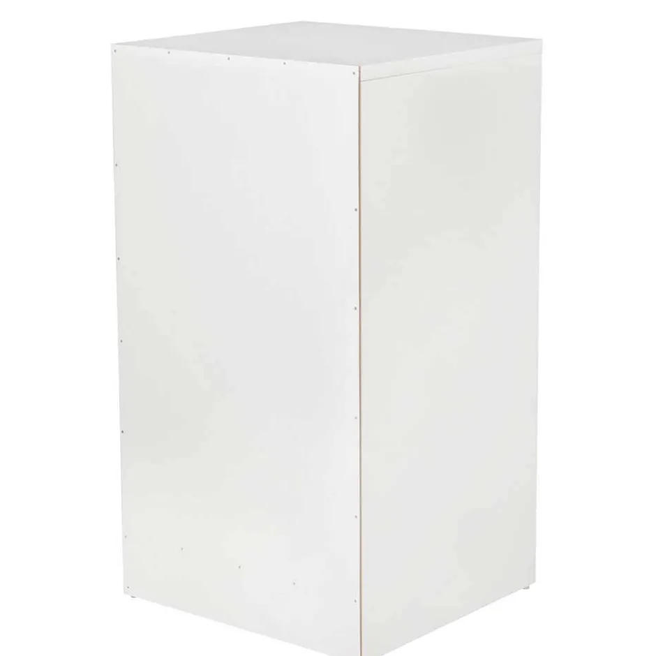 Wohnen Nachtkommode in Weiß mit Metallgriffen - Guantama