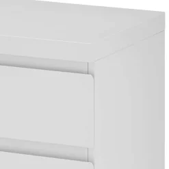 Wohnen Nachtkommode in Weiß mit Schwarz - Atela