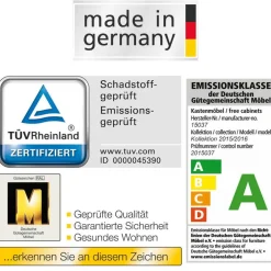 Wohnen Nachtkommode Josekna in Weiß Glas Eiche Sägerau