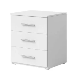 Nachtkommode mit drei Schubladen in Weiß - Juleste^Wohnen Hot