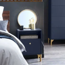 Wohnen Nachtkommode mit Fach und Schublade - Inbano