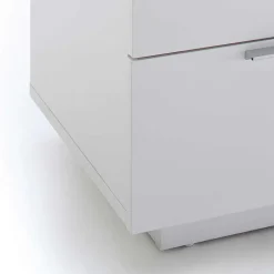 Nachtkommode mit Glasbeschichtung Ardila in Weiß^Wohnen Hot