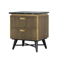 Nachtkommode mit Marmorplatte - Hayato^Wohnen