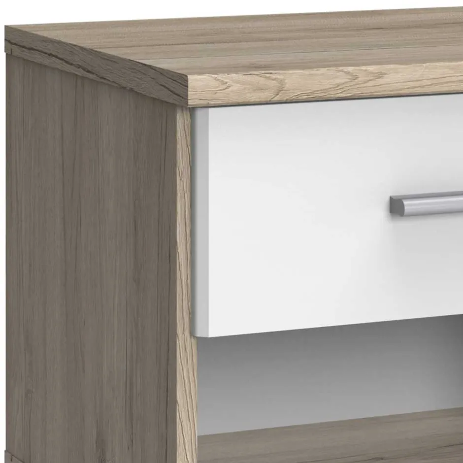 Wohnen Nachtkommode mit Schublade und Fach - Abrud