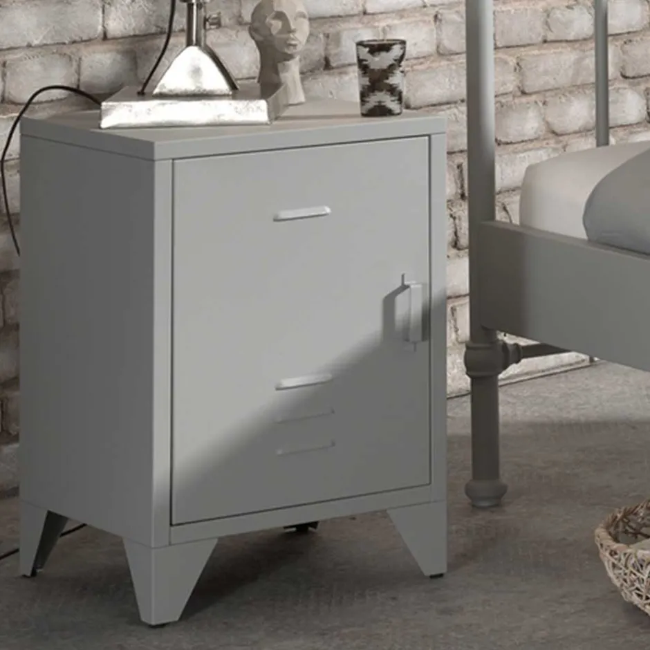 Nachtkommode mit Tür in Grau - Grandios^Wohnen Best