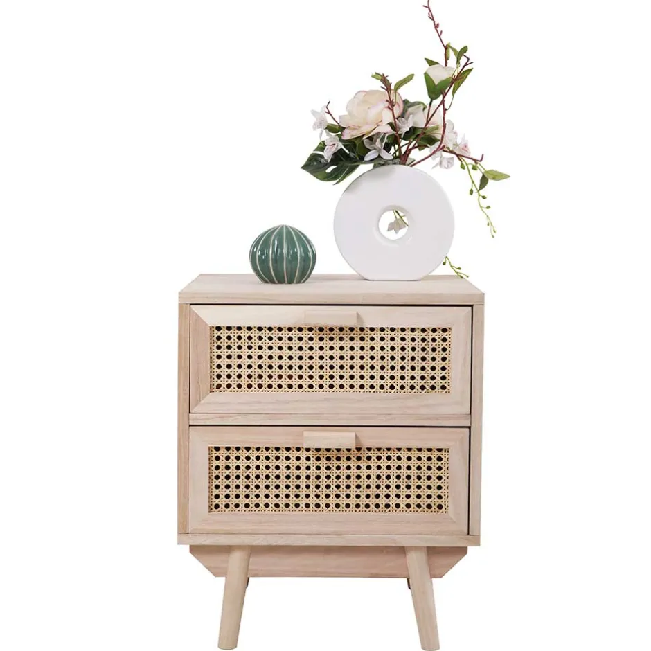 Wohnen Nachtkommode mit Wiener Geflecht - Oncinasa