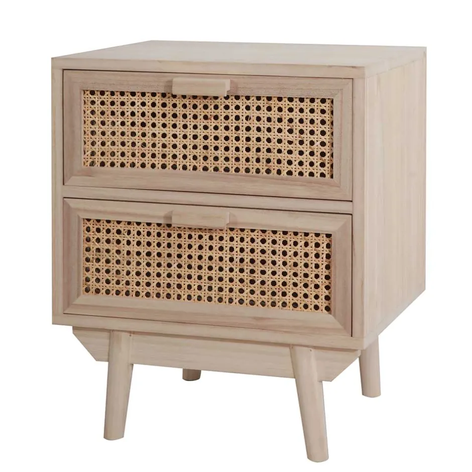 Wohnen Nachtkommode mit Wiener Geflecht - Oncinasa
