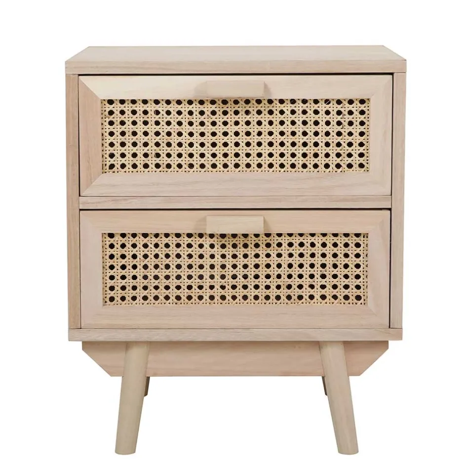 Wohnen Nachtkommode mit Wiener Geflecht - Oncinasa