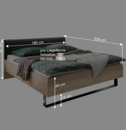Nachtkommoden & Doppelbett Kombi - Licruva I (dreiteilig)^Wohnen Best