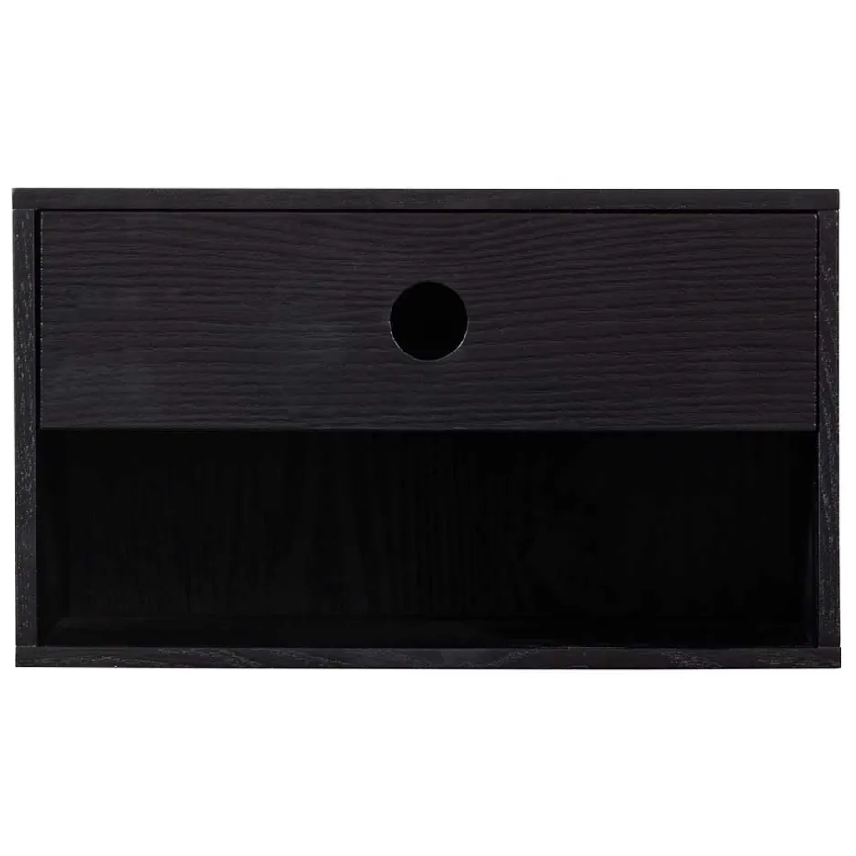 Nachtkonsole in Schwarz mit Furnier - Yalin^Wohnen Clearance