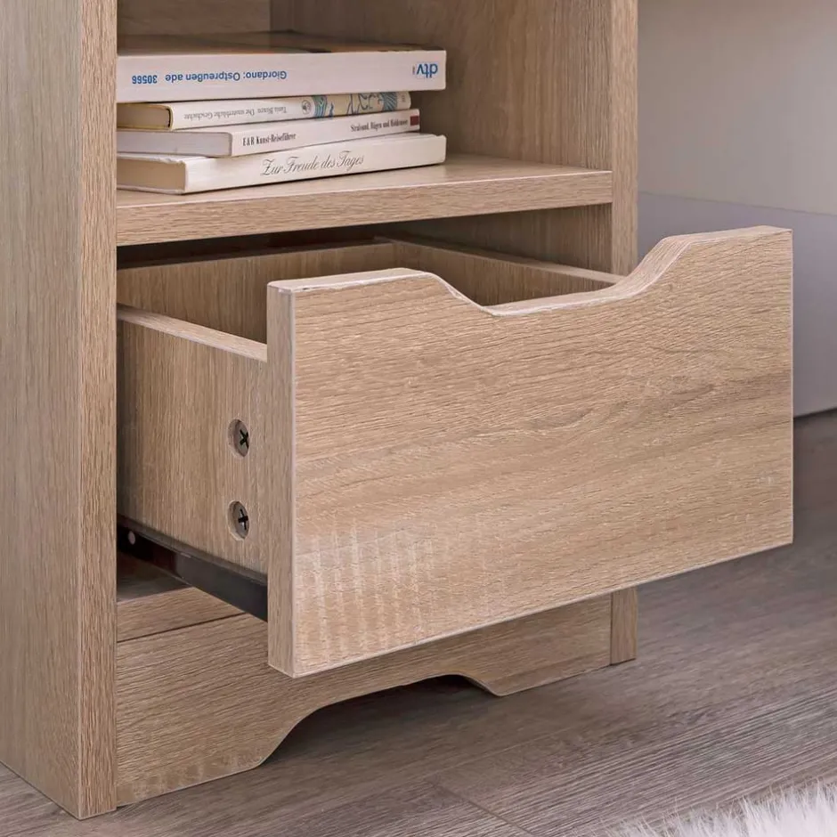 Nachtkonsole mit Fach und Schublade - Mavricara^Wohnen Best