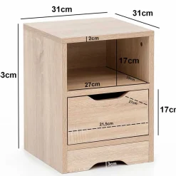 Nachtkonsole mit Fach und Schublade - Mavricara^Wohnen Best