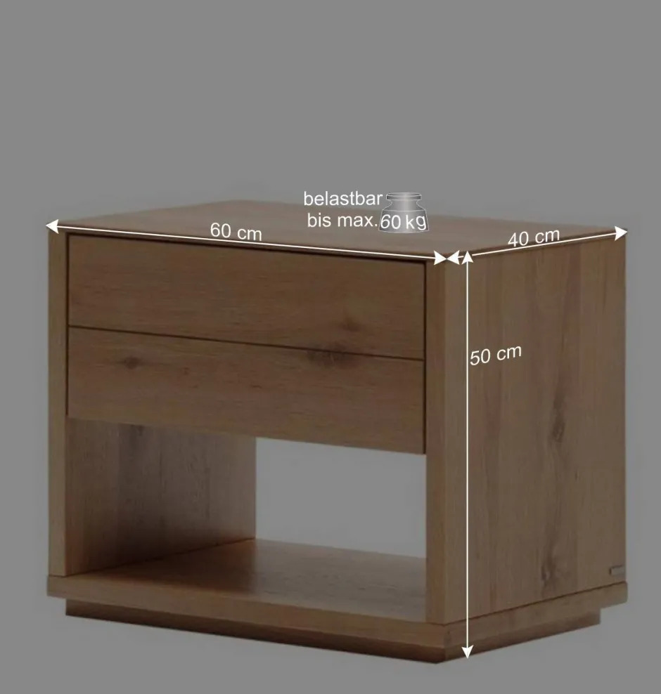 Wohnen Nachtkonsole mit Schublade und Fach - Algaro