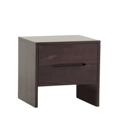 Wohnen Nachtschrank aus Buche Wengefarben Jet mit 2 Schubladen