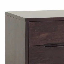 Wohnen Nachtschrank aus Buche Wengefarben Jet mit 2 Schubladen