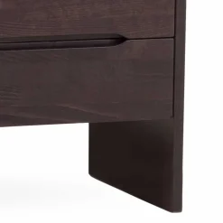 Wohnen Nachtschrank aus Buche Wengefarben Jet mit 2 Schubladen