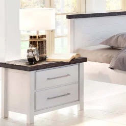 Nachtschrank Darana in Weiß lasiert^Wohnen New