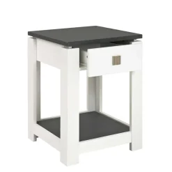 Nachttisch Kommode Mercadeo in Weiß Grau^Wohnen