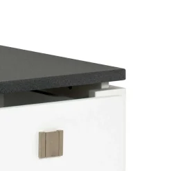 Nachttisch Kommode Mercadeo in Weiß Grau^Wohnen