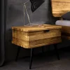 Wohnen Nachttisch mit Schublade aus Wildeiche - Casarius