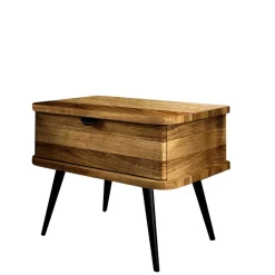 Wohnen Nachttisch mit Schublade aus Wildeiche - Casarius