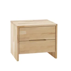 Nachttisch mit zwei Schubladen Devenia Kernbuche massiv^Wohnen Discount