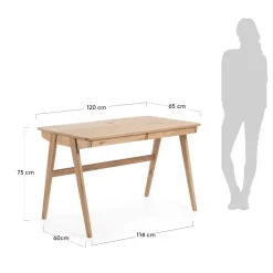 Naturfarbener Schreibtisch im Hygge Look - Calmaro^Wohnen Hot
