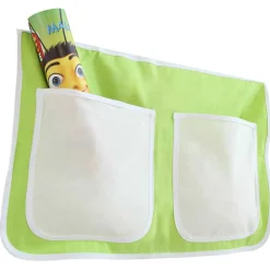 Naturfarbenes Kiefernholz Hochbett mit Stoff - Pafigona^Wohnen Outlet