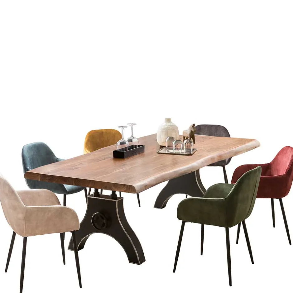 Naturkanten Esstisch mit Industrial Gestell - Belego^Wohnen Online