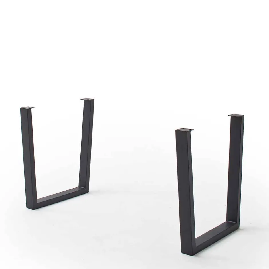 Naturkanten-Esstisch mit Trapezgestell - Violettan^Wohnen Best