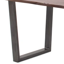 Wohnen Naturkanten-Esstisch mit Trapezgestell - Lausio