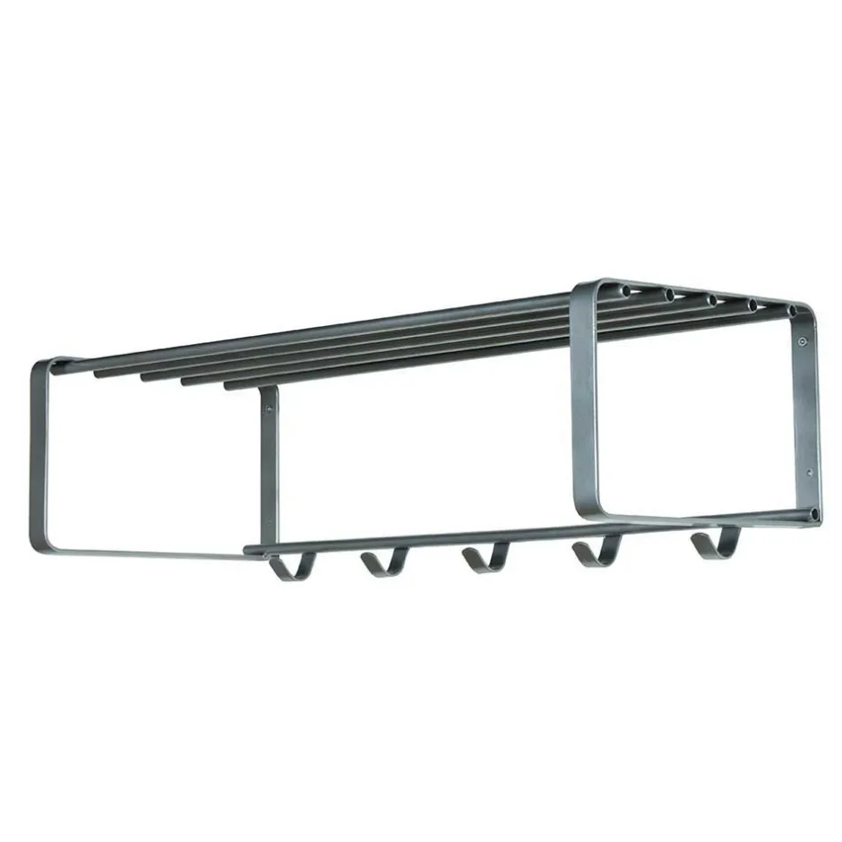 Nickelfarbene Hängegarderobe aus Stahl - Mazurra^Wohnen Sale