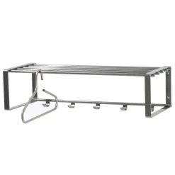 Nickelfarbene Hängegarderobe aus Stahl - Mazurra^Wohnen Sale