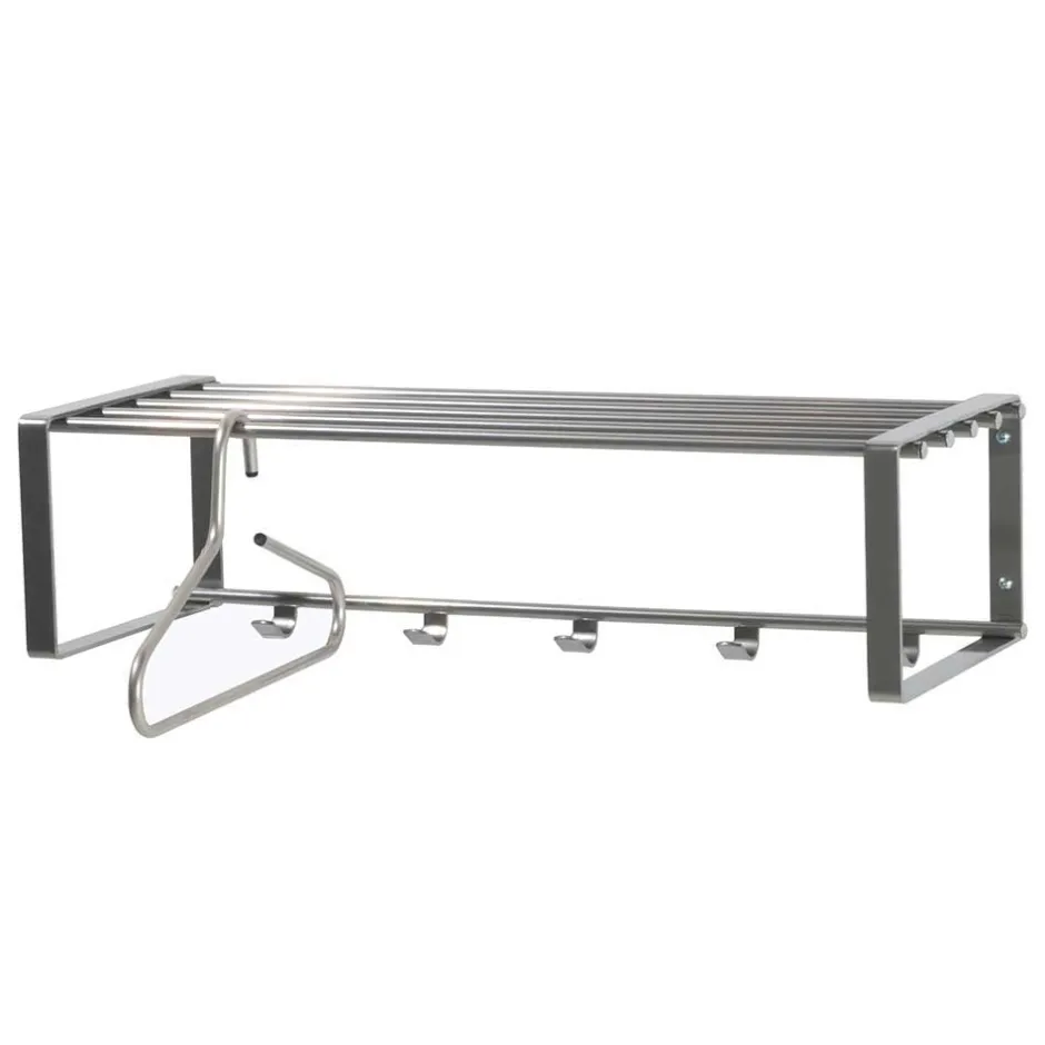 Nickelfarbene Hängegarderobe aus Stahl - Mazurra^Wohnen Sale